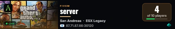 server live status badge