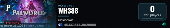 WH388 live status badge