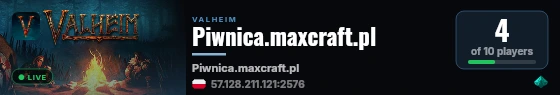Piwnica.maxcraft.pl live status badge