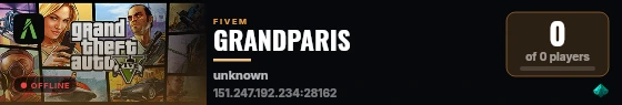 GRANDPARIS live status badge