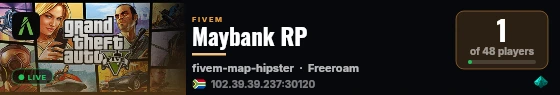 Maybank RP live status badge