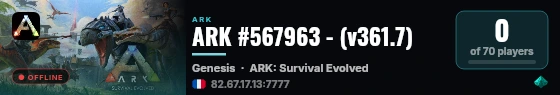 ARK #567963 - (v361.7) live status badge