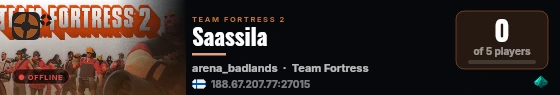 Saassila live status badge