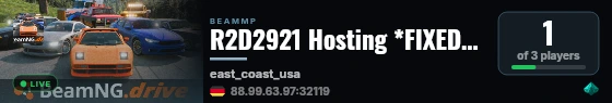 R2D2921 Hosting *FIXED* | Connect Hosting live status badge