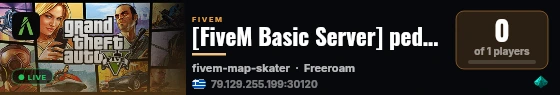 [FiveM Basic Server] ped-cooking live status badge