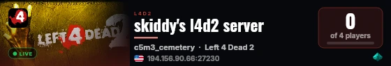 Left 4 Dead 2 live status badge