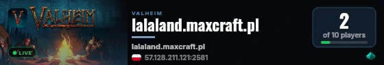 lalaland.maxcraft.pl live status badge