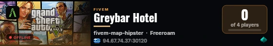Greybar Hotel live status badge