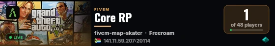 Core RP live status badge