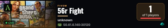 56r Fight live status badge