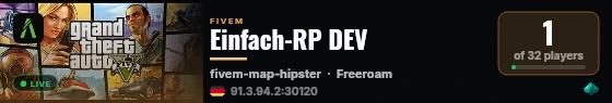 Einfach-RP DEV live status badge