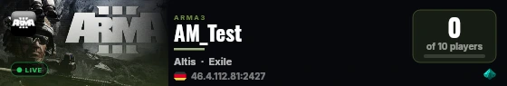 AM_Test live status badge