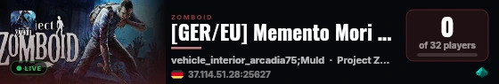 [GER/EU] Memento Mori [ROLEPLAY-PvP] live status badge