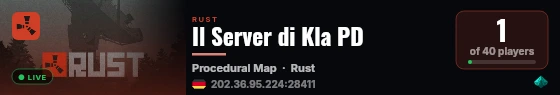 Il Server di Kla PD live status badge