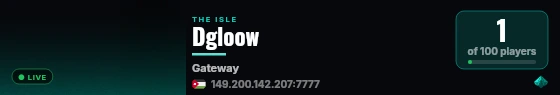 Dgloow live status badge