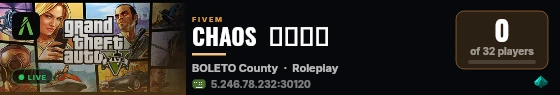 CHAOS  ستور live status badge