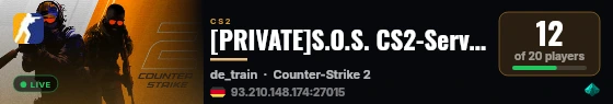 [PRIVATE]S.O.S. CS2-Server@Cpt.Future live status badge