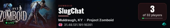 SlugChat live status badge
