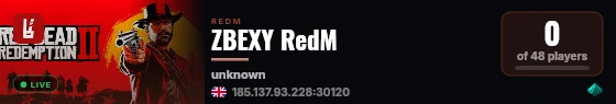 ZBEXY RedM live status badge
