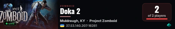 Doka 2 live status badge