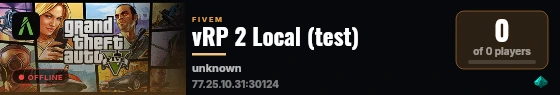 vRP 2 Local (test) live status badge