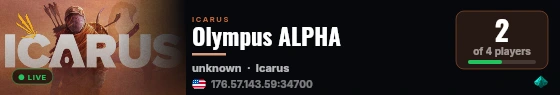 Olympus ALPHA live status badge