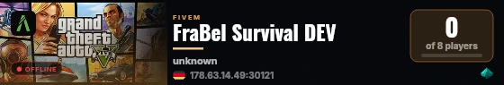 FraBel Survival DEV live status badge