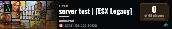 server test | [ESX Legacy] live status badge