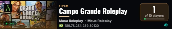 Campo Grande Roleplay live status badge