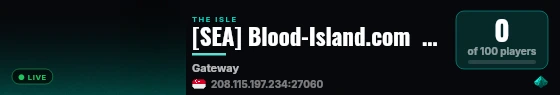 Blood Island live status badge