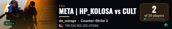 Counter-Strike 2 live status badge