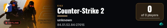 Counter-Strike 2 live status badge