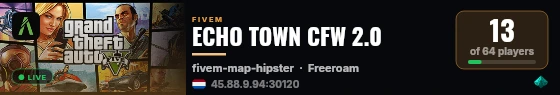 ECHO TOWN CFW 2.0 live status badge