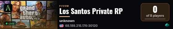 Los Santos Private RP live status badge