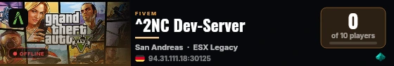 ^2NC Dev-Server live status badge