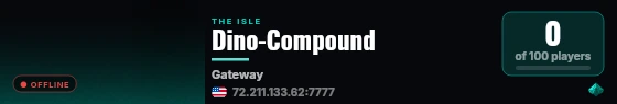 Dino-Compound live status badge
