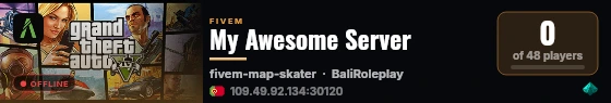 My Awesome Server live status badge
