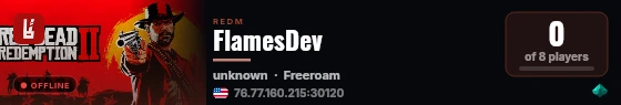 FlamesDev live status badge