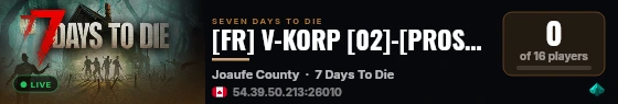 [FR] V-KORP [02]-[PROSPECTOR] live status badge