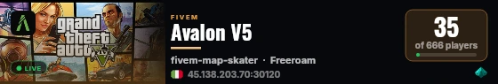 Avalon V5 live status badge