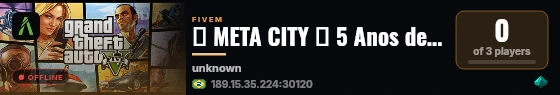 💚 META CITY ➺ 5 Anos de História 💚 live status badge