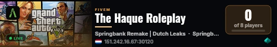 The Haque Roleplay live status badge