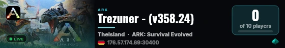 Trezuner - (v358.24) live status badge