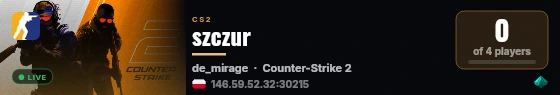 szczur live status badge