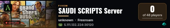 SAUDI SCRIPTS Server live status badge