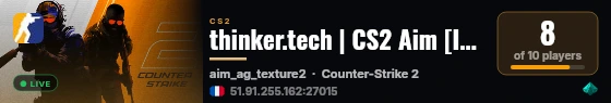 thinker.tech | CS2 Aim [INSECURE - VAC OFF] live status badge