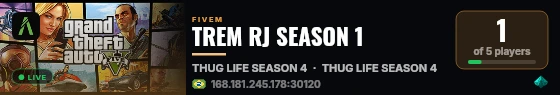 TREM RJ SEASON 1 live status badge