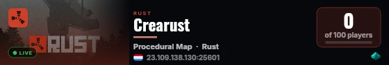 Crearust live status badge