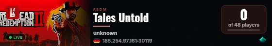 Tales Untold live status badge