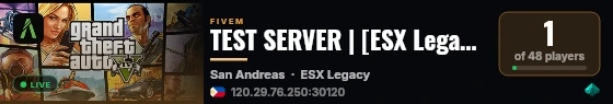 TEST SERVER | [ESX Legacy] live status badge
